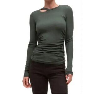 n:philanthropy Gavin‎ Green Ribbed Long Sleeve Shirt size Medium